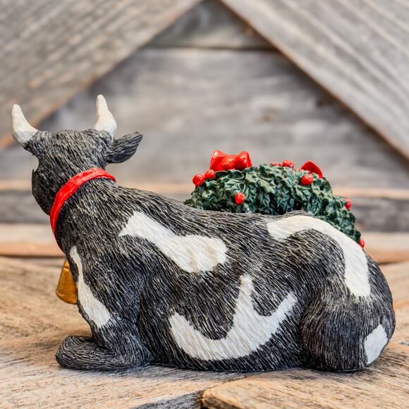 Tom Rubel Vintage 1989 Christmas Cow, Silver Deer, Christmas Animal Collection - Picture 6 of 9